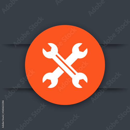 crossed wrenches, tools icon