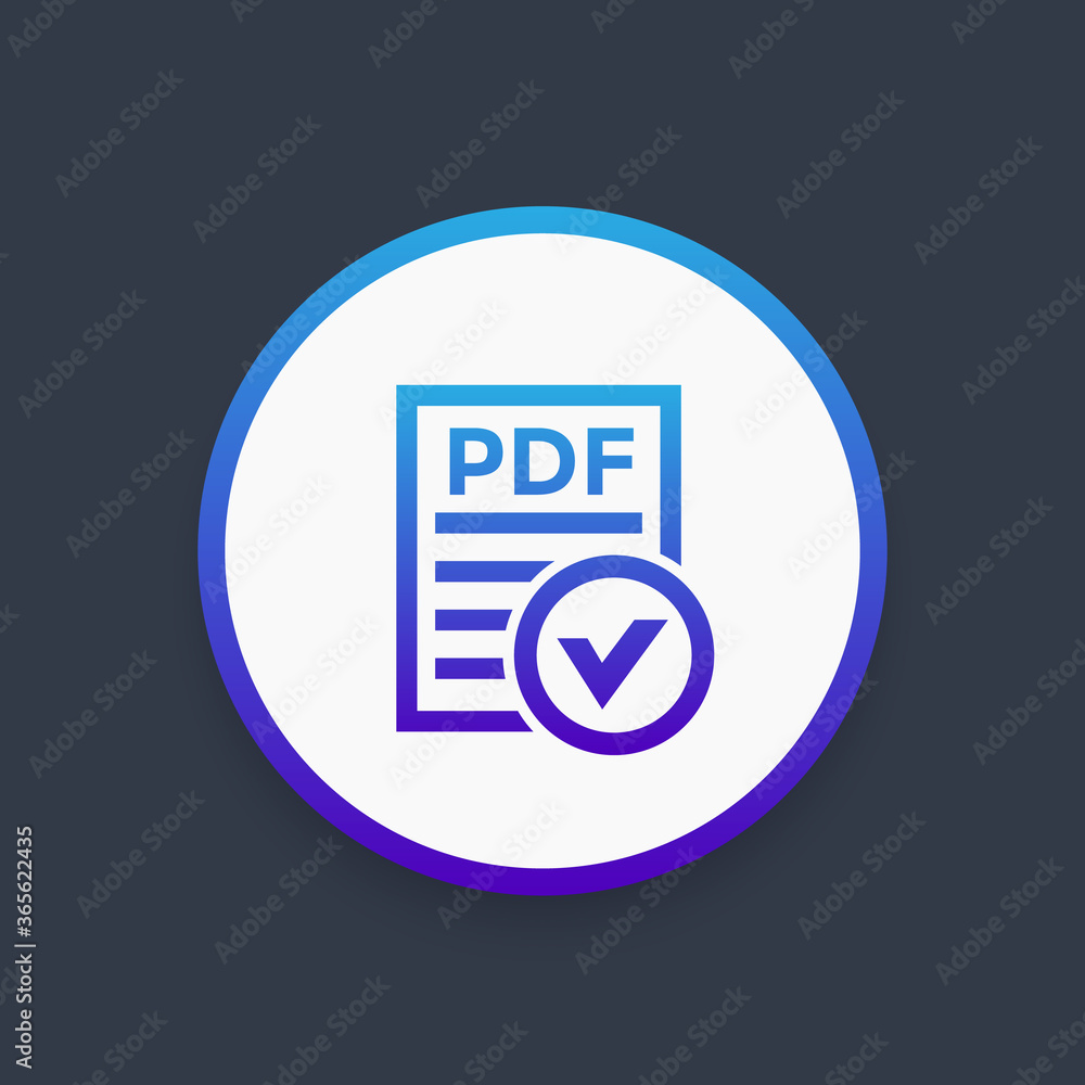 PDF document with checkmark icon PDF document with checkmark icon