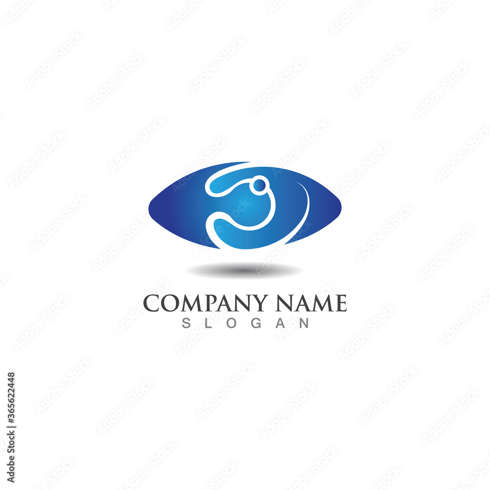 Eye Logo vision abstract simple design vector template Eye Logo vision abstract simple design vector template