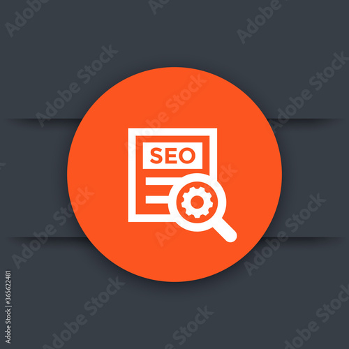 seo icon, search engine optimization vector sign