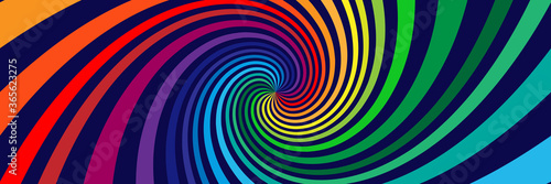 Background with rainbow colored spirals 