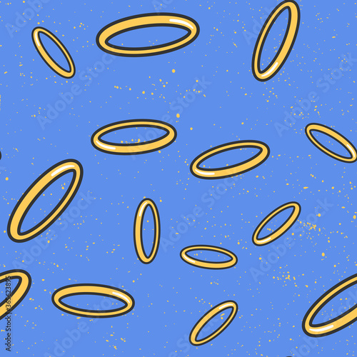 Angel Ring. Abstract seamless pattern for cloth design illustration. Old grunge paper texture background wallpaper. Grid seamless pattern. Vector color illustration.