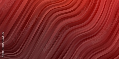 Dark Red vector pattern with curved lines. Abstract illustration with bandy gradient lines. Pattern for websites  landing pages.