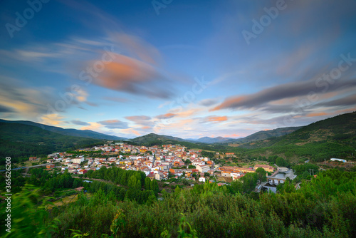 Photograph of Pinofranqueado a small town in the region of Las Hurdes, in Extremadura. photo