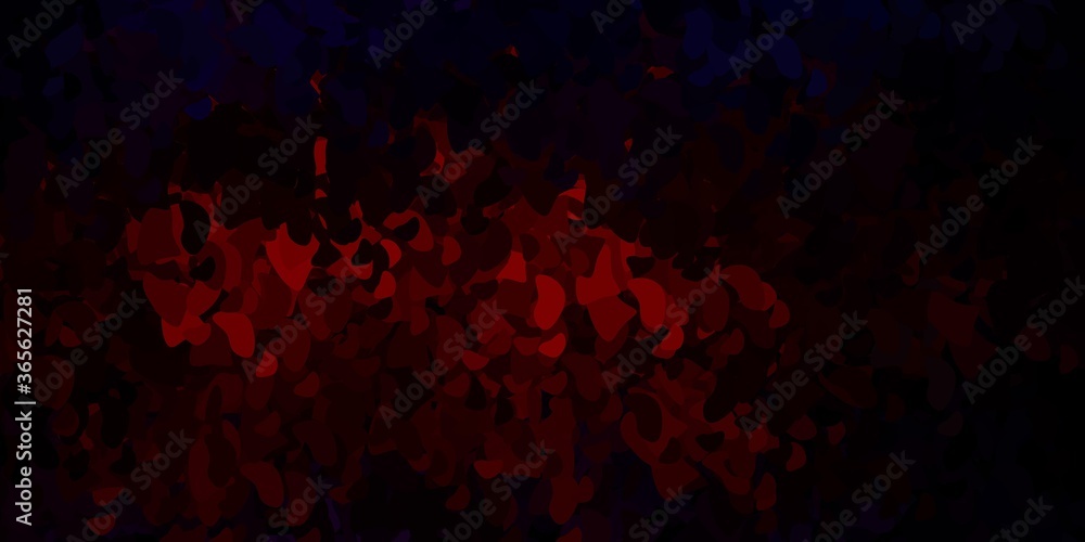 Dark red vector texture with memphis shapes.
