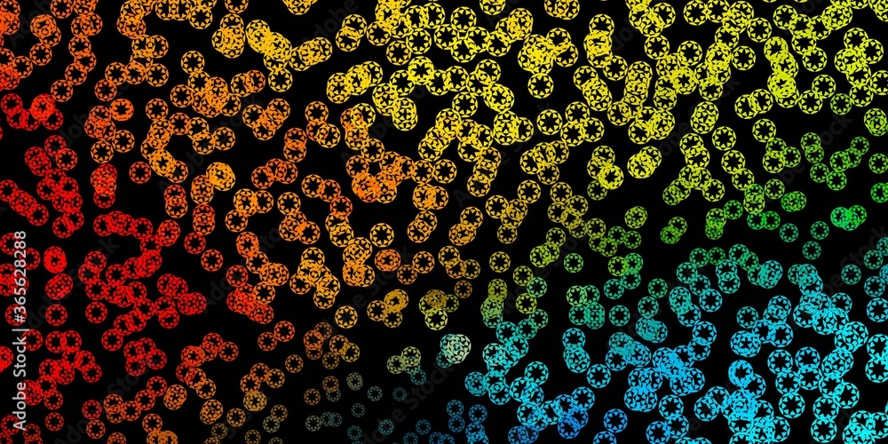 Dark blue, yellow vector layout with circle shapes. Dark blue, yellow vector layout with circle shapes.