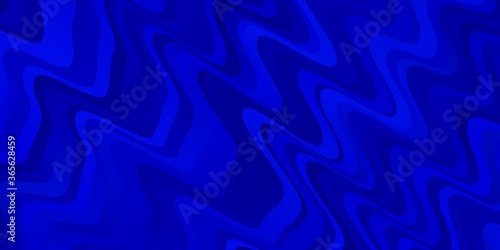 Light BLUE vector background with bent lines. Illustration in abstract style with gradient curved. Pattern for commercials, ads.