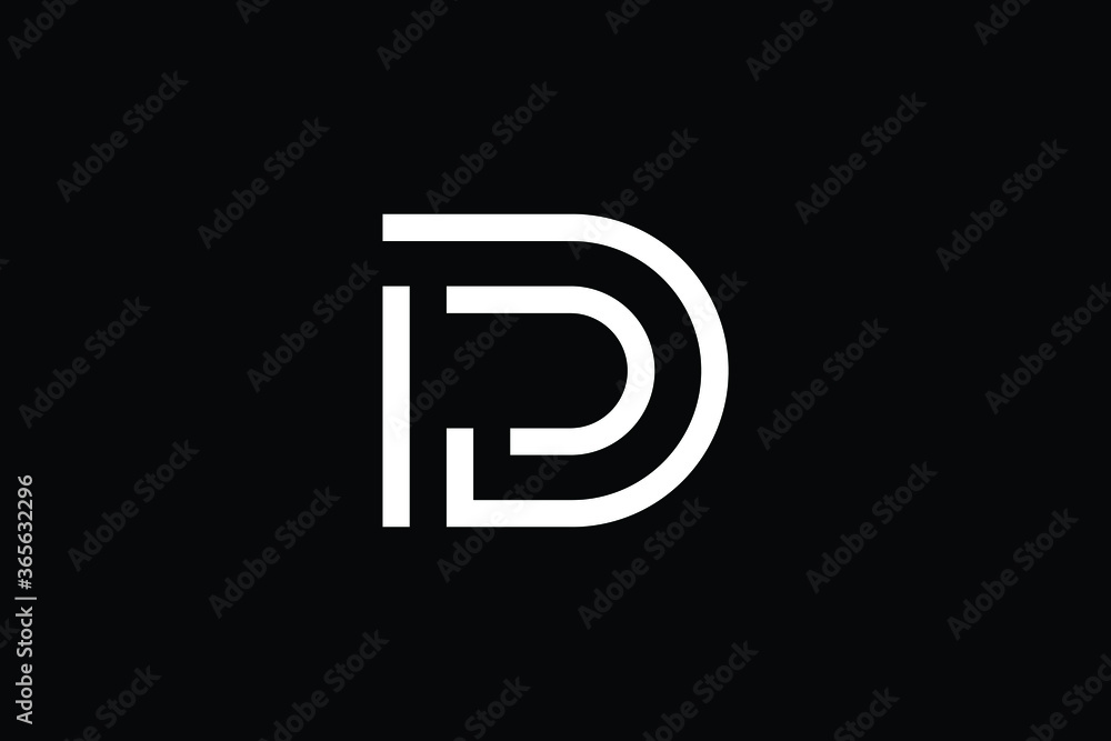 Minimal Innovative Initial DP logo and PD logo. Letter D DD creative elegant Monogram. Premium Business logo icon. White color on black background Minimal Innovative Initial DP logo and PD logo. Letter D DD creative elegant Monogram. Premium Business logo icon. White color on black background