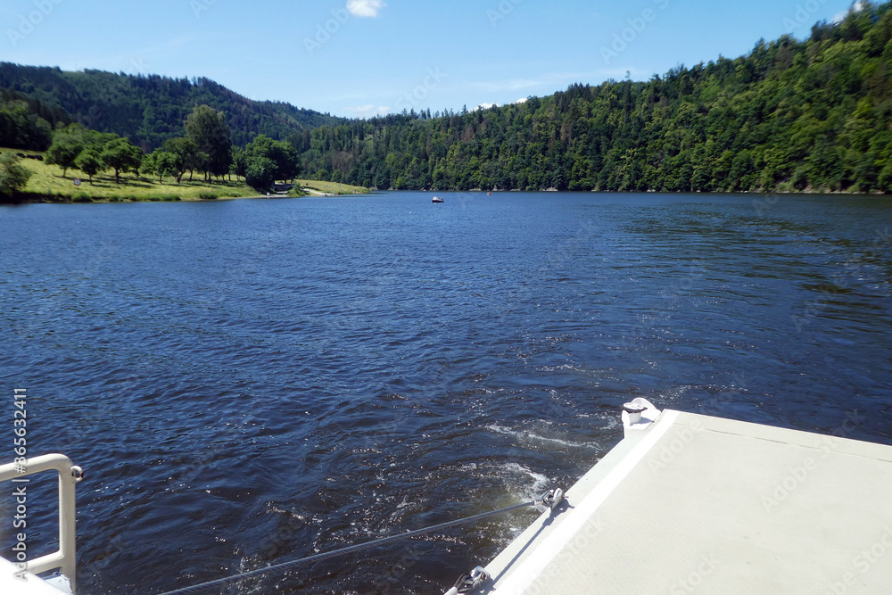 Mühlenfähre über den Hohenwartestausee  bei Altenroth