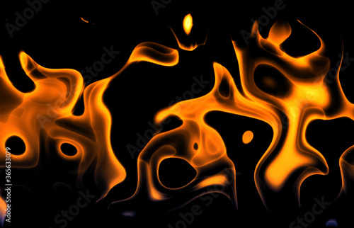 fireflames on black background  photo