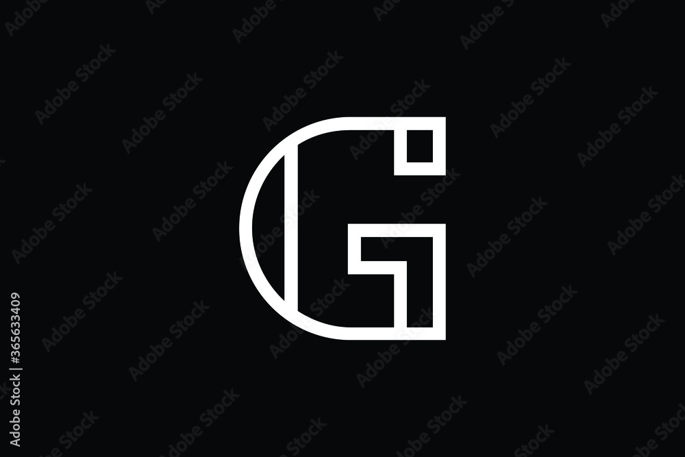 Minimal Innovative Initial G logo and GG logo. Letter G GG creative elegant Monogram. Premium Business logo icon. White color on black background Minimal Innovative Initial G logo and GG logo. Letter G GG creative elegant Monogram. Premium Business logo icon. White color on black background