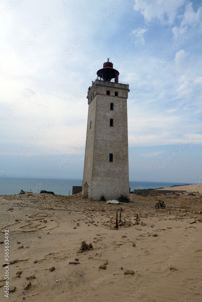 Leuchtturm Rudberg Knudje am Originalstandort aufgenommen im Juni 2019 vor dem Umzug des Leuchtturmes ins Landesinnere