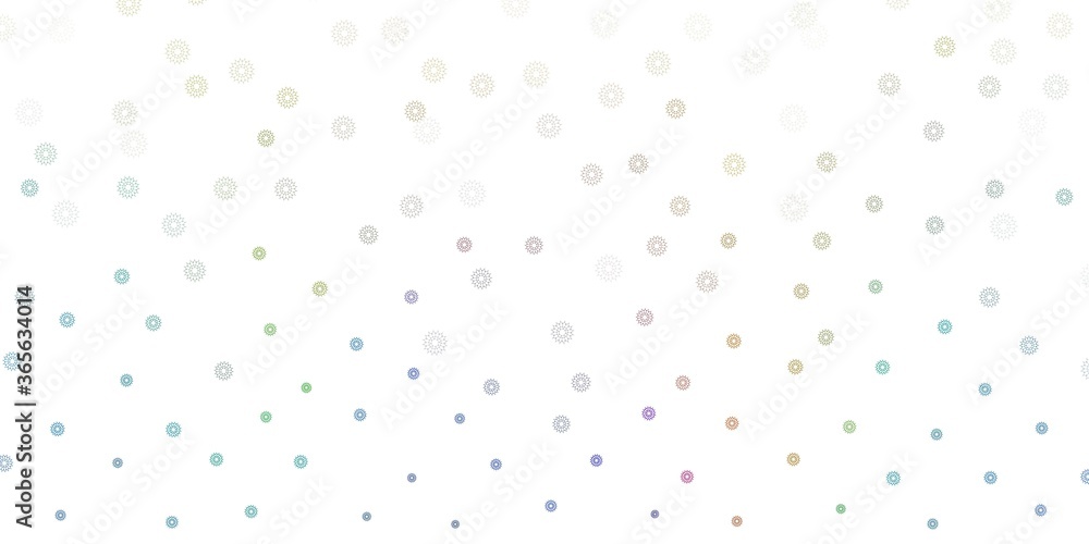 Light blue, yellow vector doodle template with flowers. Light blue, yellow vector doodle template with flowers.