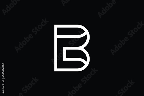 Minimal Innovative Initial BG logo and GB logo. Letter B BB creative elegant Monogram. Premium Business logo icon. White color on black background © Fin House