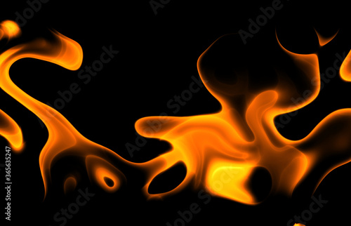 fireflames on black background  photo