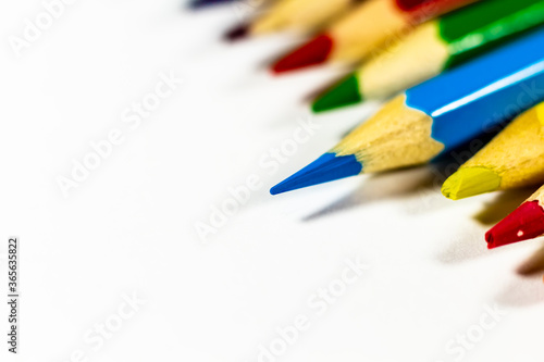 Pencil lead on white background.