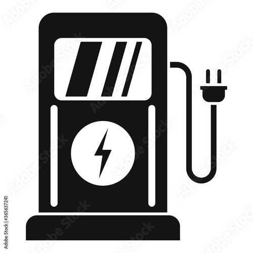 Charge eletric station icon. Simple illustration of charge eletric station vector icon for web design isolated on white background
