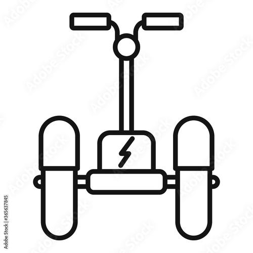 Electric scooter icon. Outline electric scooter vector icon for web design isolated on white background