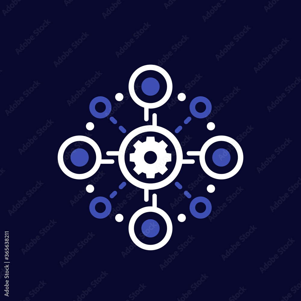 automation industry, production vector icon automation industry, production vector icon