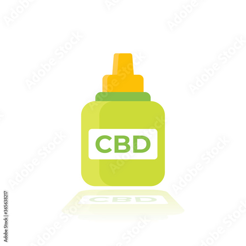 CBD medicine vector icon on white