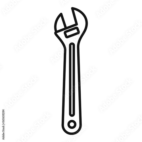 Car adjustable key icon. Outline car adjustable key vector icon for web design isolated on white background