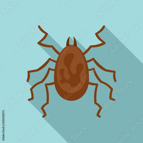 Spider parasite icon. Flat illustration of spider parasite vector icon for web design