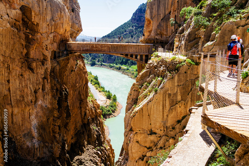 El camino del rey which means the path of the king - was one of the most dangerous path in the world before renovation. Located near Malaga, Andalucia, Spain