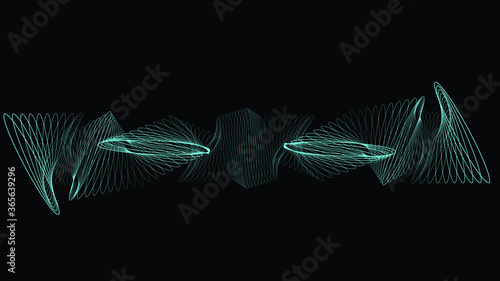 Circle lines in tunnel form. round logo . vector blend tool  pipe . tube design element