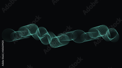 Circle lines in tunnel form. round logo . vector blend tool  pipe . tube design element