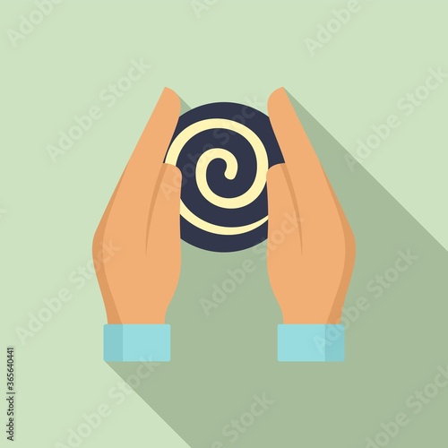 Hypnosis hands icon. Flat illustration of hypnosis hands vector icon for web design