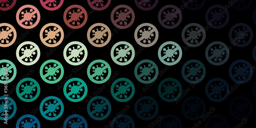 Dark Blue, Red vector pattern with coronavirus elements. Dark Blue, Red vector pattern with coronavirus elements.