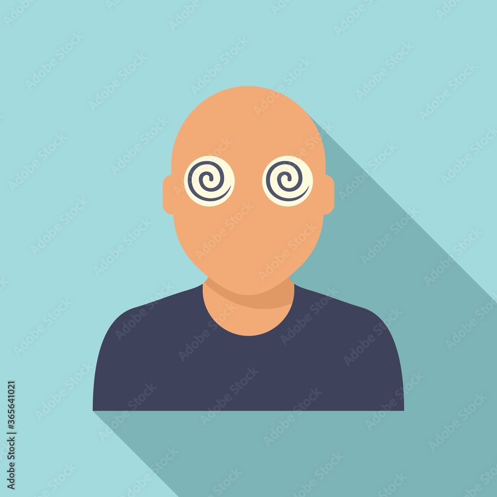 Hypnosis pacient eyes icon. Flat illustration of hypnosis pacient eyes vector icon for web design Hypnosis pacient eyes icon. Flat illustration of hypnosis pacient eyes vector icon for web design