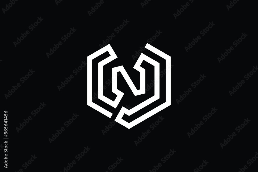 Minimal Innovative Initial UN logo and NU logo. Letter UN NU creative elegant Monogram. Premium Business logo icon. White color on black background Minimal Innovative Initial UN logo and NU logo. Letter UN NU creative elegant Monogram. Premium Business logo icon. White color on black background