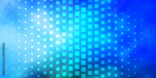 Light Blue, Green vector pattern in square style. Colorful illustration with gradient rectangles and squares. Design for your business promotion.