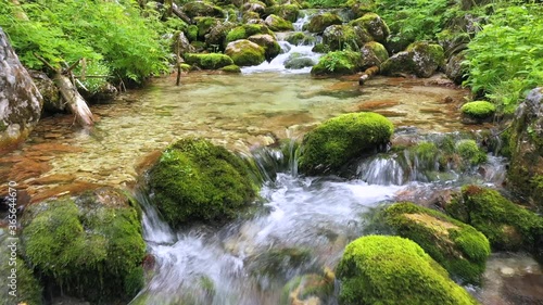 Staircase waterfall river stream, relaxing meditative nature sounds, Austria