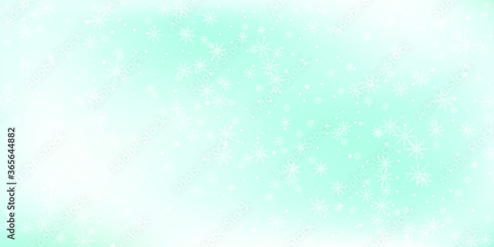 Snowflakes. Snow, snowfall. Falling scattered white snowflakes on a gradient background. Vector Snowflakes. Snow, snowfall. Falling scattered white snowflakes on a gradient background. Vector