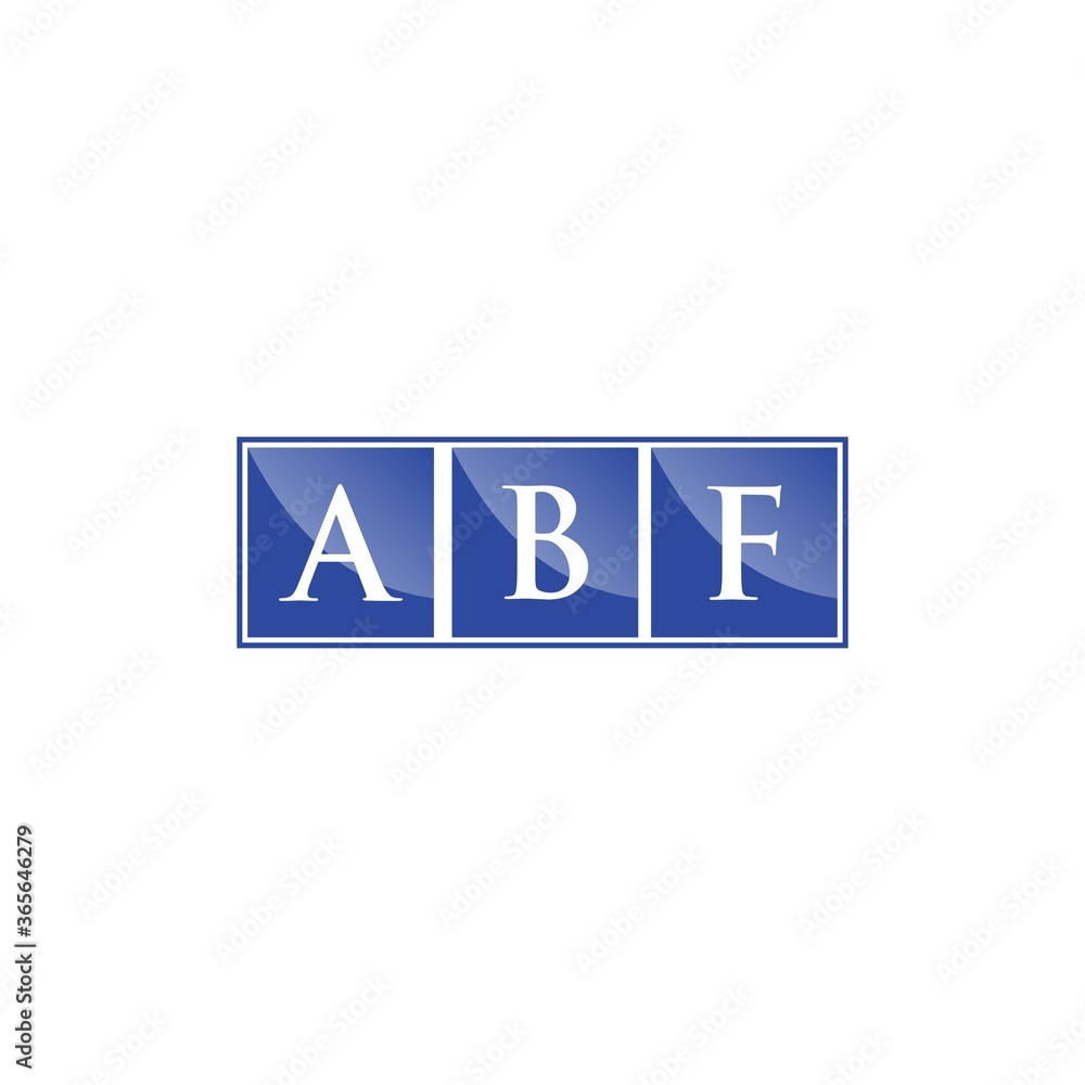 Modern Simple Initial Logo Vector ABF Modern Simple Initial Logo Vector ABF