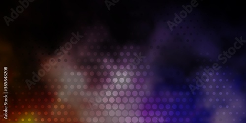 Dark Pink, Yellow vector background with bubbles. Abstract illustration with colorful spots in nature style. Pattern for wallpapers, curtains.