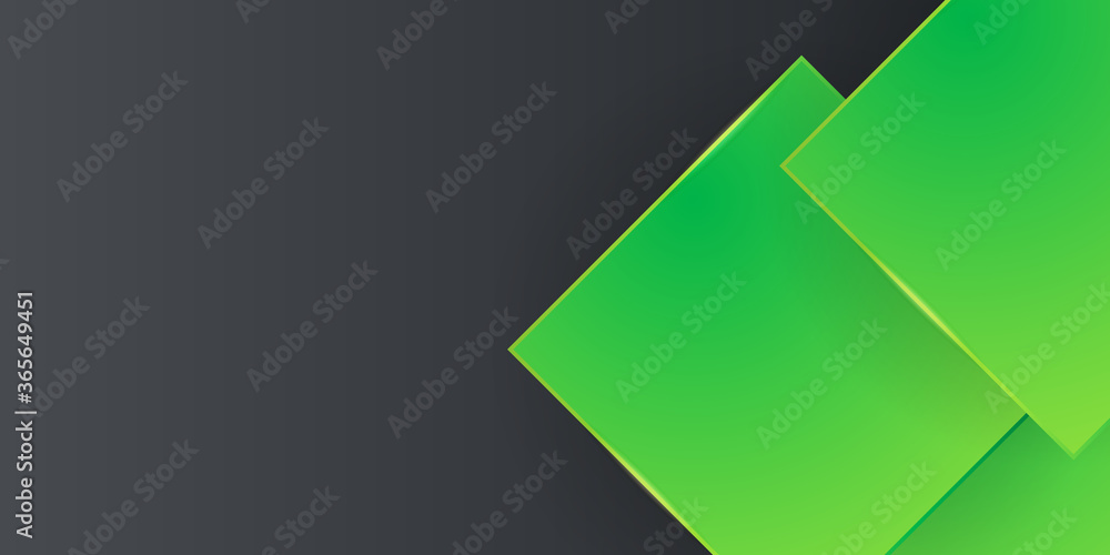 Abstract 3d presentation background with green and dark gray black paper layers Abstract 3d presentation background with green and dark gray black paper layers