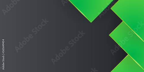 Abstract green light on black shadow and blank space design modern technology futuristic background vector illustration.