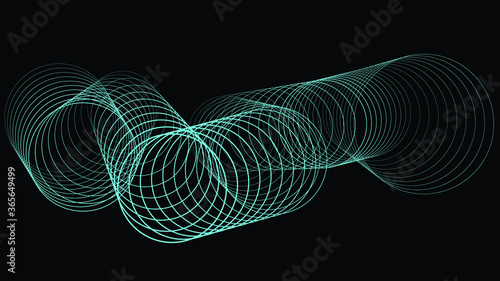 Circle lines in tunnel form. round logo . vector blend tool  pipe . tube design element