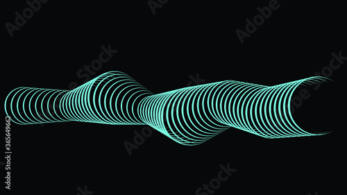 Circle lines in tunnel form. round logo . vector blend tool  pipe . tube design element