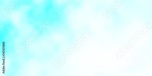 Light BLUE vector layout with bright stars. Blur decorative design in simple style with stars. Best design for your ad, poster, banner.