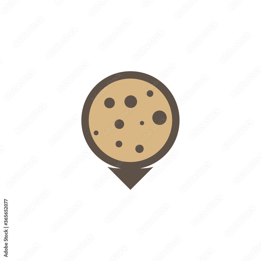 Cookies Point Logo Design Vector Template, Icon Symbol, Creative design concepts Cookies Point Logo Design Vector Template, Icon Symbol, Creative design concepts