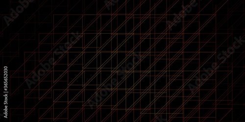 Dark Orange vector backdrop with lines. Colorful gradient illustration with abstract flat lines. Template for your UI design.