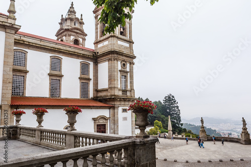 Bom Jesus do Monte Sanctuary in Braga, Portugal. One of the famous Portuguese sanctuaries. Baroque architecture.