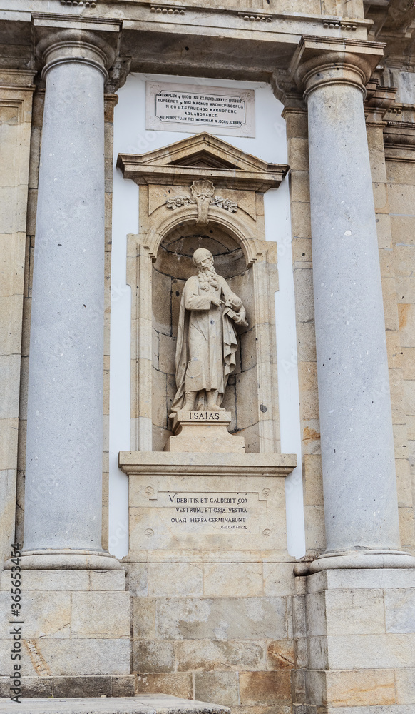 Statue of Isaiah in Bom Jesus do Monte, Braga, Nord, Portugal