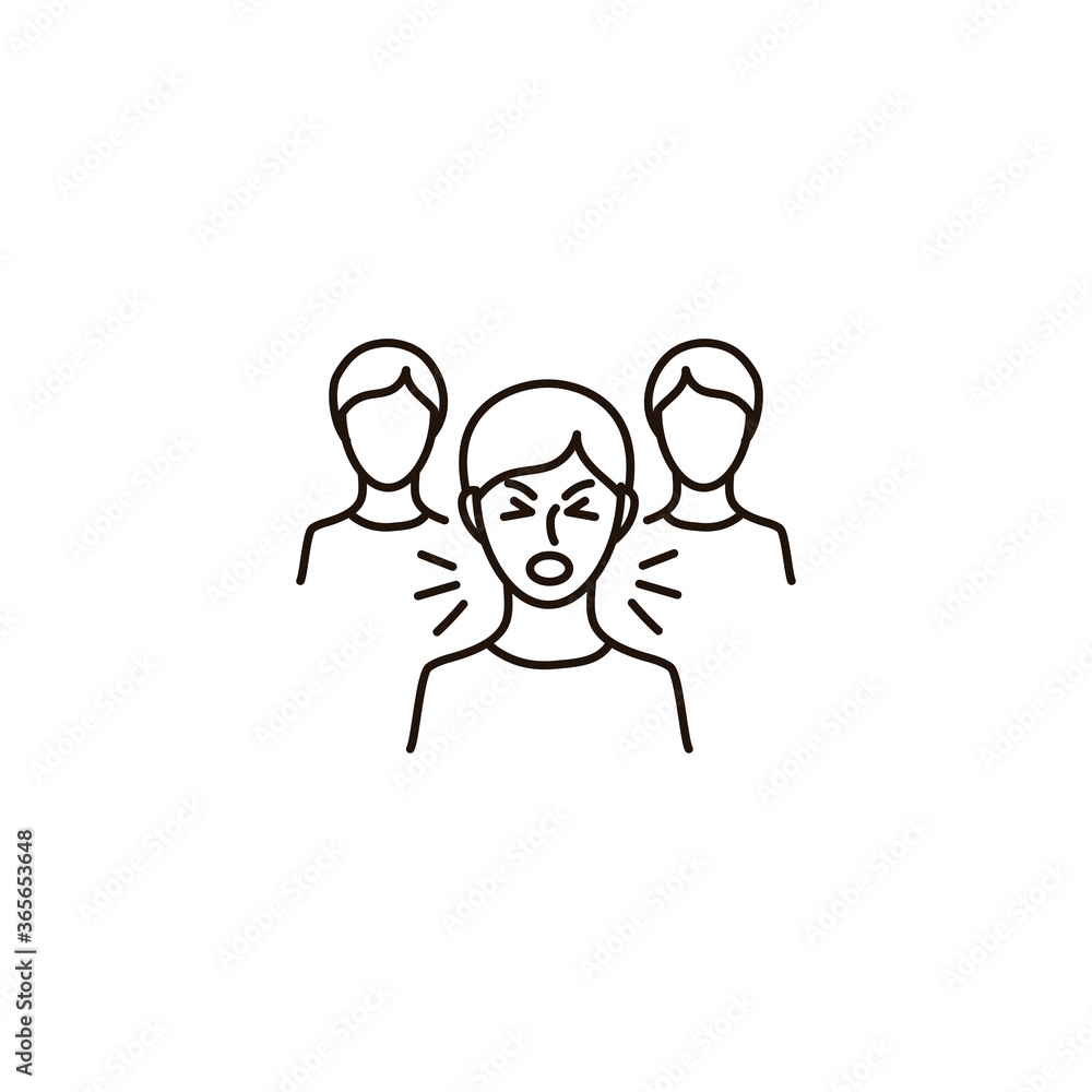 People do not keeping distance vector stroke icon People do not keeping distance vector stroke icon
