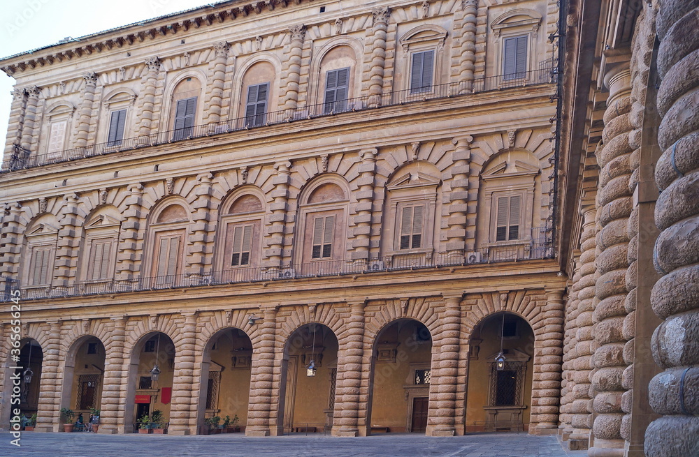 Courtyard of Pitti Palace in Florence, Italy