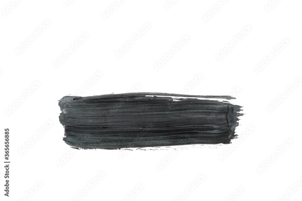 Schwarzer Pinselstrich isoliert auf weißem Hintergrund